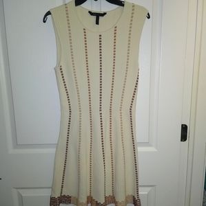 BCBG Maxazria Cream Embroidered Dress